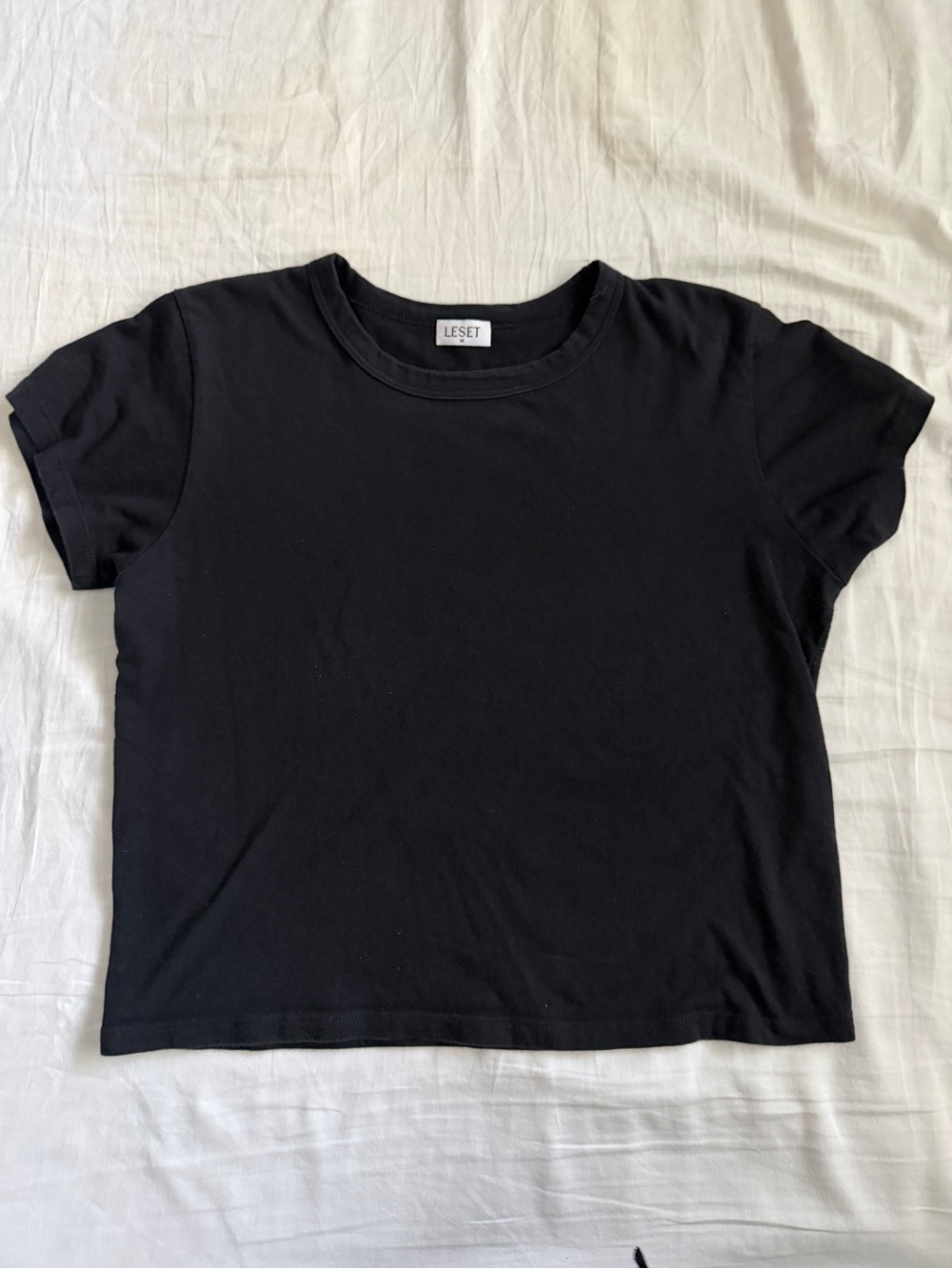 LESET Margo tee Black Short Sleeve Crew Neck Tee
